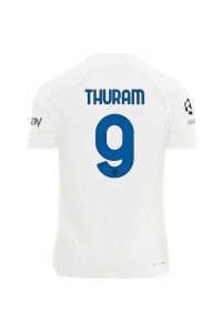 Inter Milan Marcus Thuram #9 Jalkapallovaatteet Vieraspaita 2023-24 Lyhythihainen